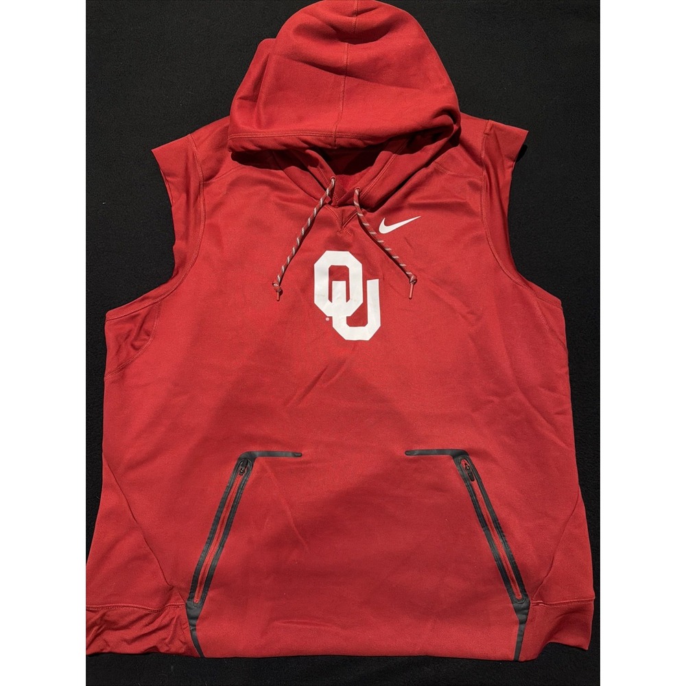 University Of Oklahoma Nike Hooded Sleeveless Sweatshirt Men's 3XL